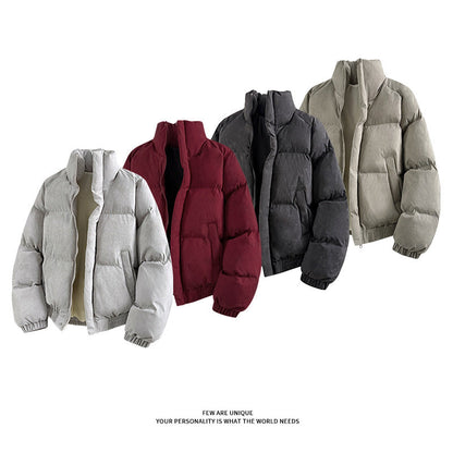 Damen Daunenjacke Warm Hocher Kragen Elegant