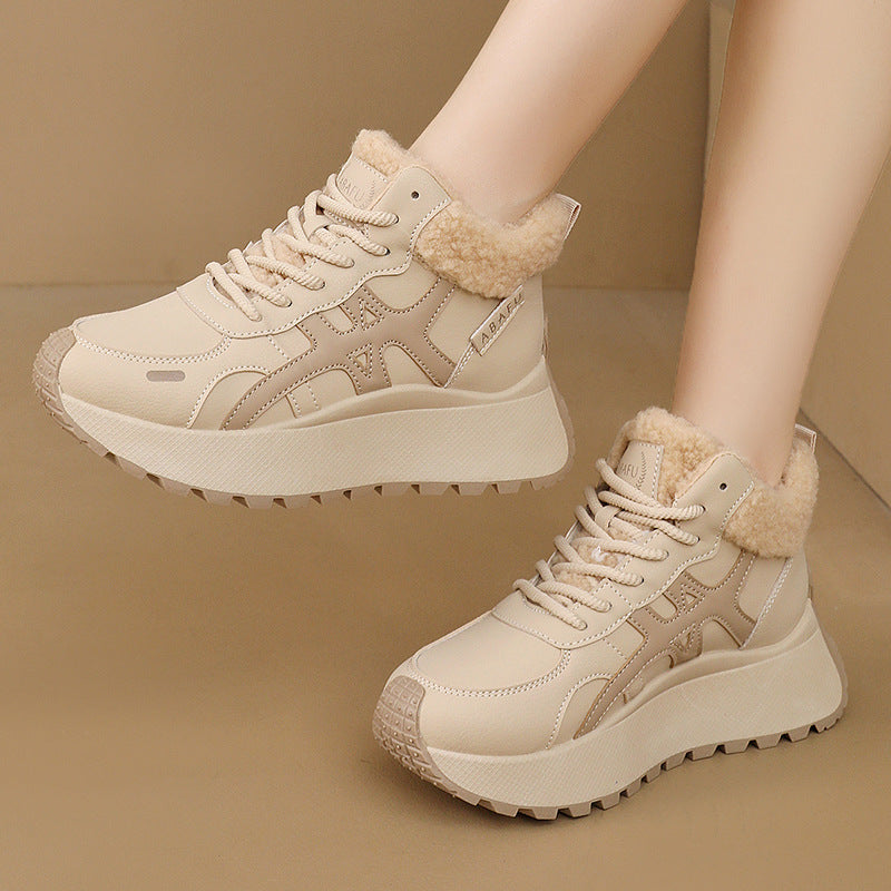 Damen Sneaker Warmfleece Innenfutter Rutschfest