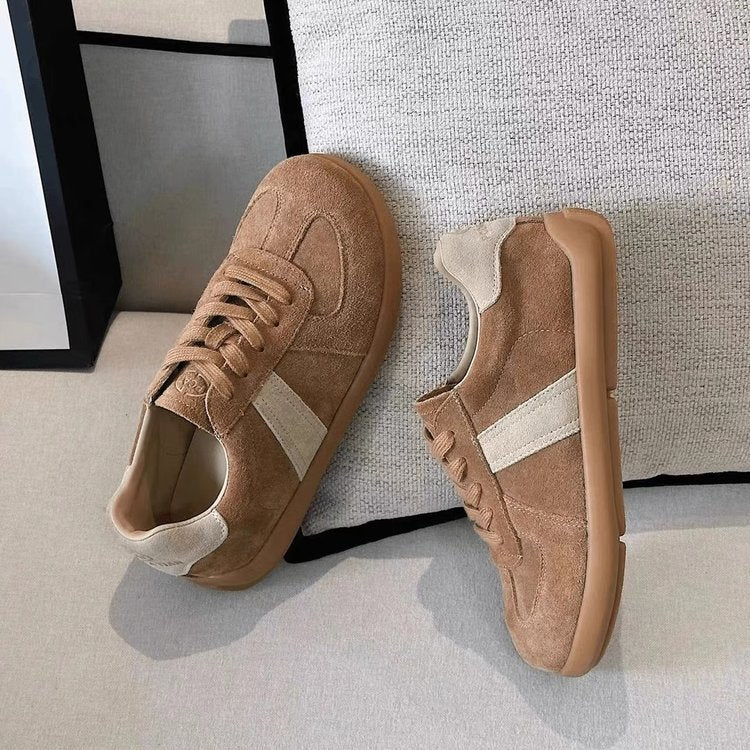 Damen Sneaker Veloursleder Bequem