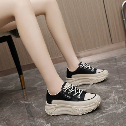 Damen Sneaker Hochwertig Sportlich Dicke Sohle