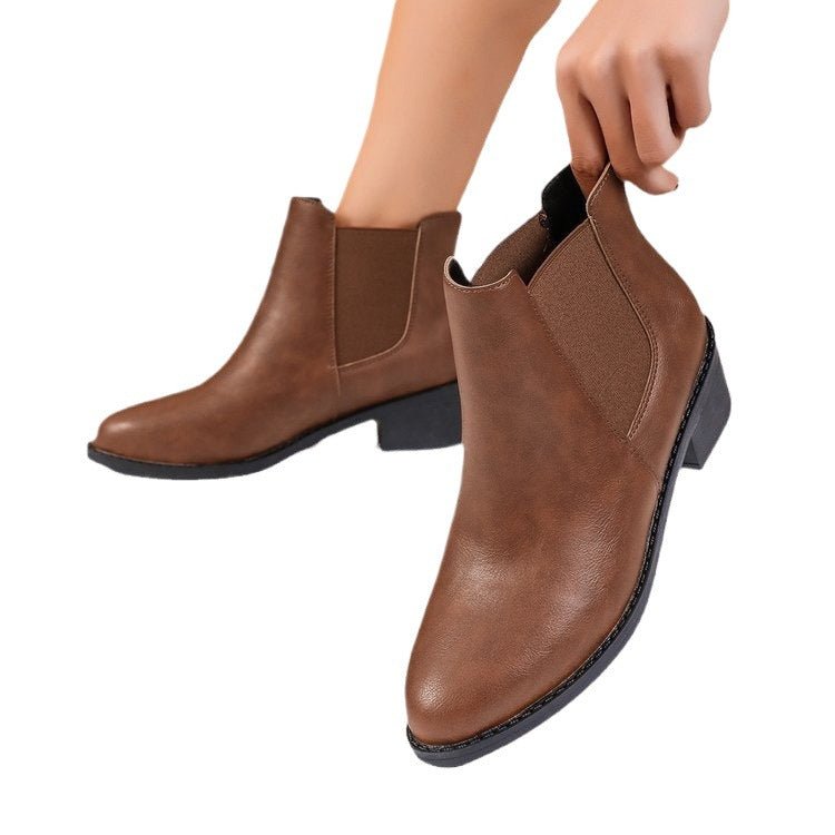 Damen Chelsea Stiefeletten Elastisch Vegan