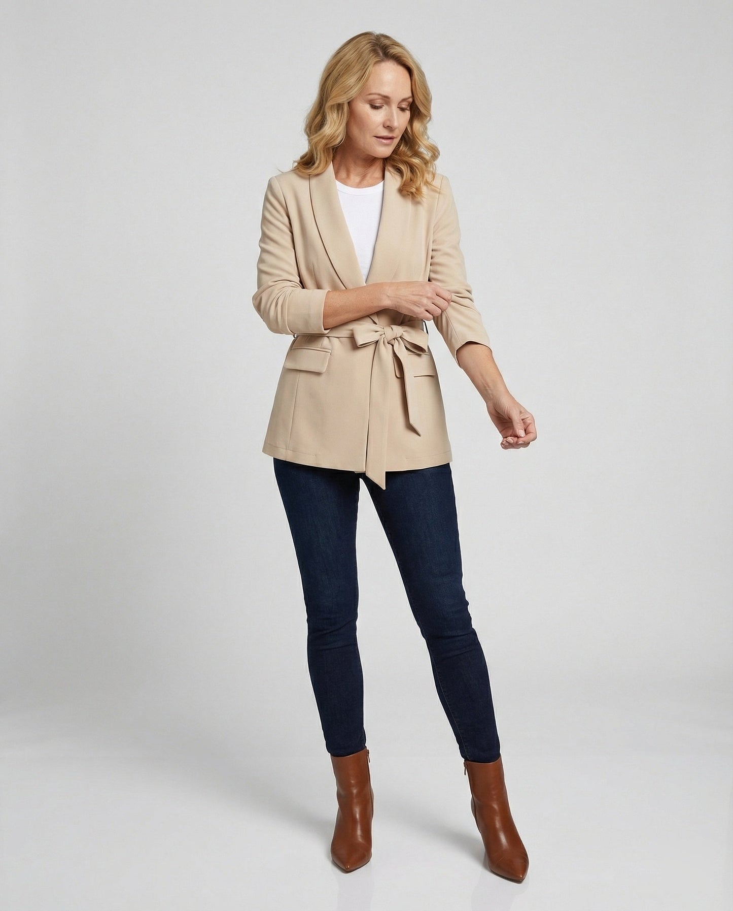 Damen Blazer Slim Fit Tailliert Elegant