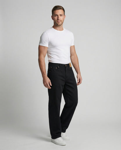 Unisex Jeans Locker Geschnitten Retro-Stil