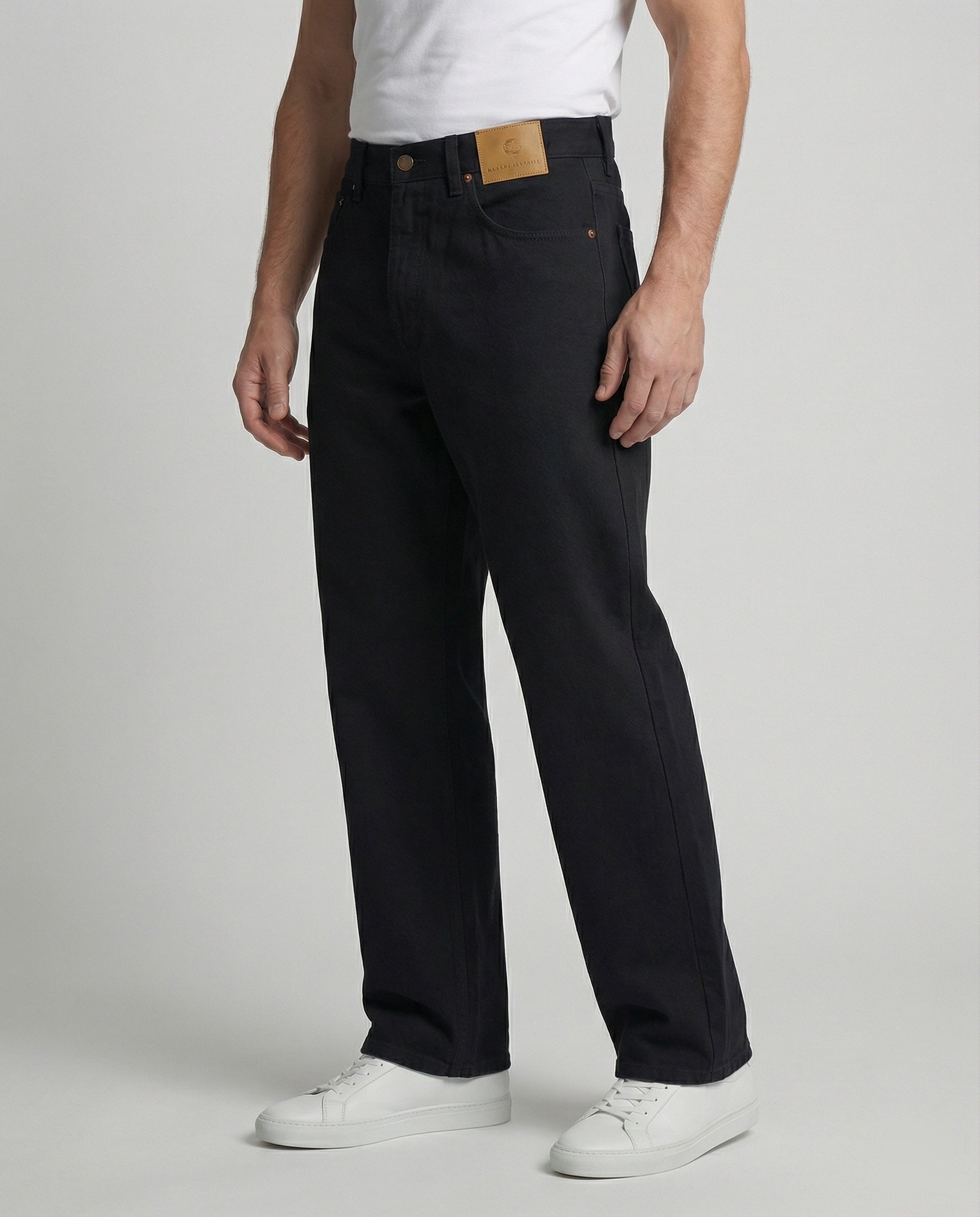 Unisex Jeans Locker Geschnitten Schwarz Retro-Stil - Norvielle
