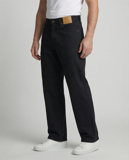 Unisex Jeans Locker Geschnitten Schwarz Retro-Stil - Norvielle