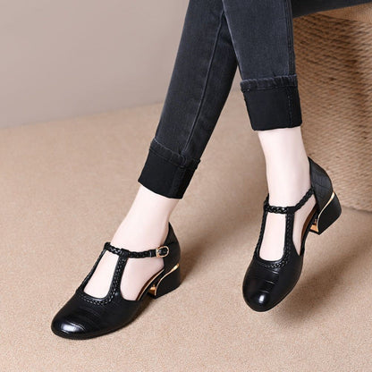 Damen High Heels Pumps mit geflochtenem Detail und hohem Absatz