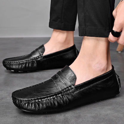 Damen Mokassins Leder Flexibel Bequem