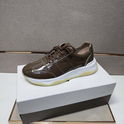 Damen Sneaker Sportlich Mit Glanzverschluss