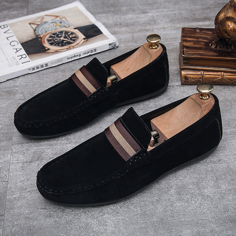 Damen Loafers Bequem Leder Schwarz - Norvielle