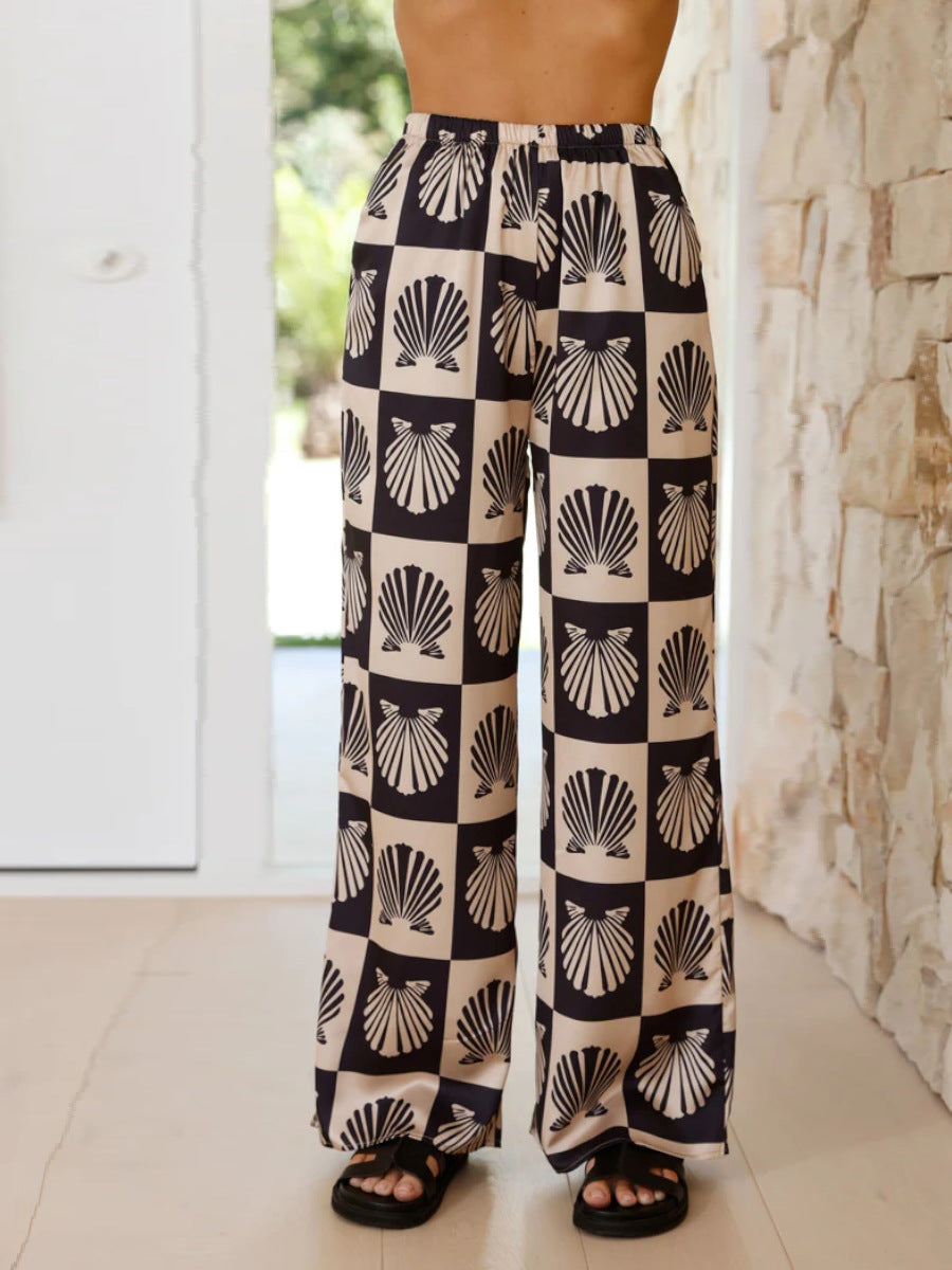 Damen Zweiteiliges Co-Ord Set Bedruckt Modern