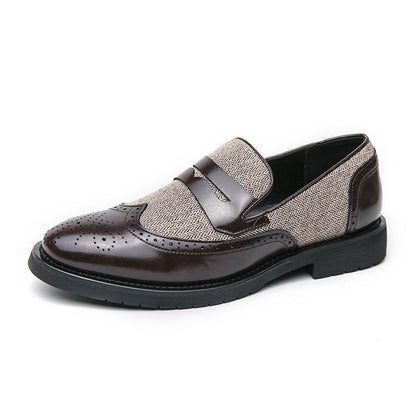 Damen Loafers Elegante Leder Schuhe Braun