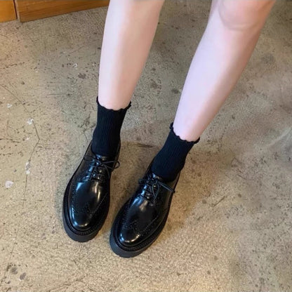 Damen Schnürschuhe Robust Elegant Leder