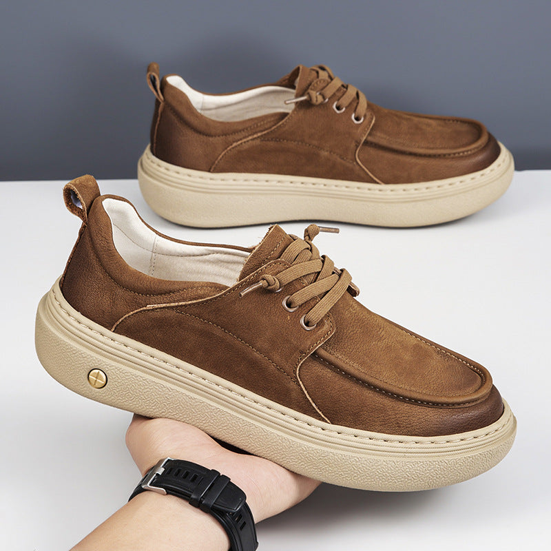 Damen Schnürschuhe Dicke Sohle Mode Schuhe Schwarz - Norvielle
