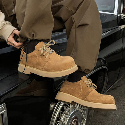 Damen Schnürschuhe Weiches Wildleder Stabile Sohle