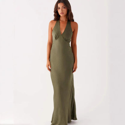 Damen Wickelkleid V-Ausschnitt Slim Fit Elegantes