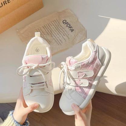 Damen Sneaker Karomuster Komfort Klettverschluss - Norvielle