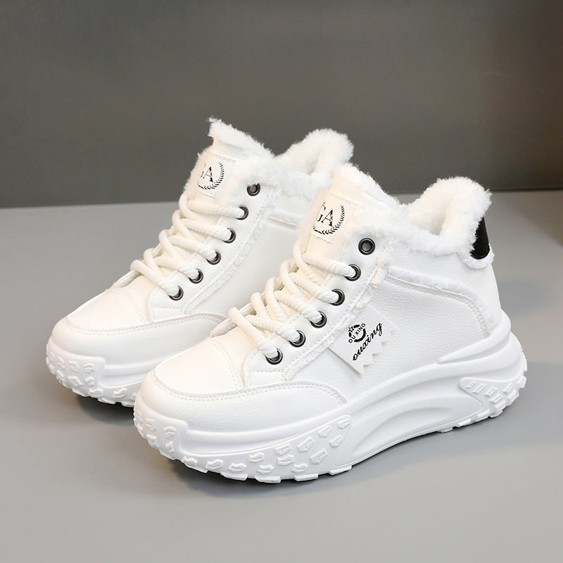 Damen Winter-Sneaker High- Flauschig Rutschfest