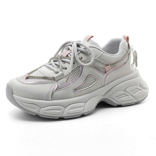 Damen Sneaker Chunky Mesh Schuhe Schwarz - Norvielle