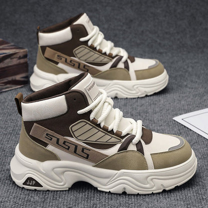 Damen High- Sneaker Sportlich Kontrastdesign Rutschfest