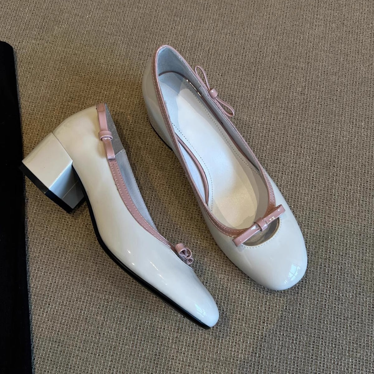 Damen Ballerinas Glitzernd Bequem Mit Schleifen