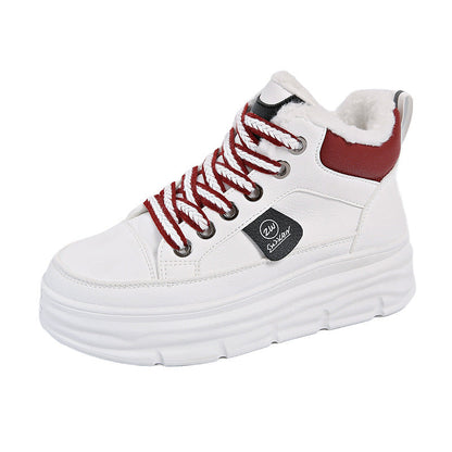 Damen High- Sneaker Warm Kuschelig Profilsohle