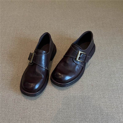Damen Lederschuhe Weich Schnalle