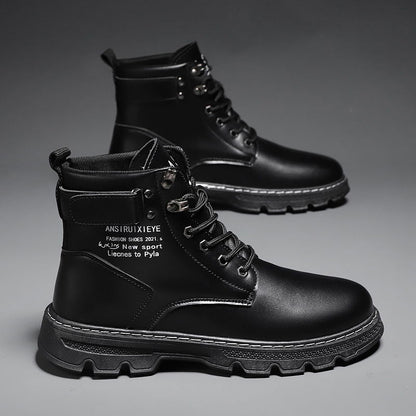 Herren Stiefel Robustes Leder Modern