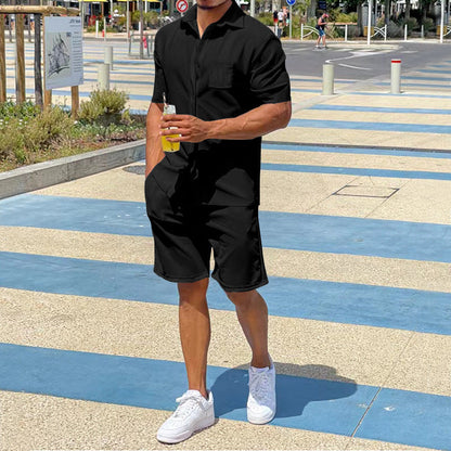 Herren Kurzoverall Lässig Sommer Taschen
