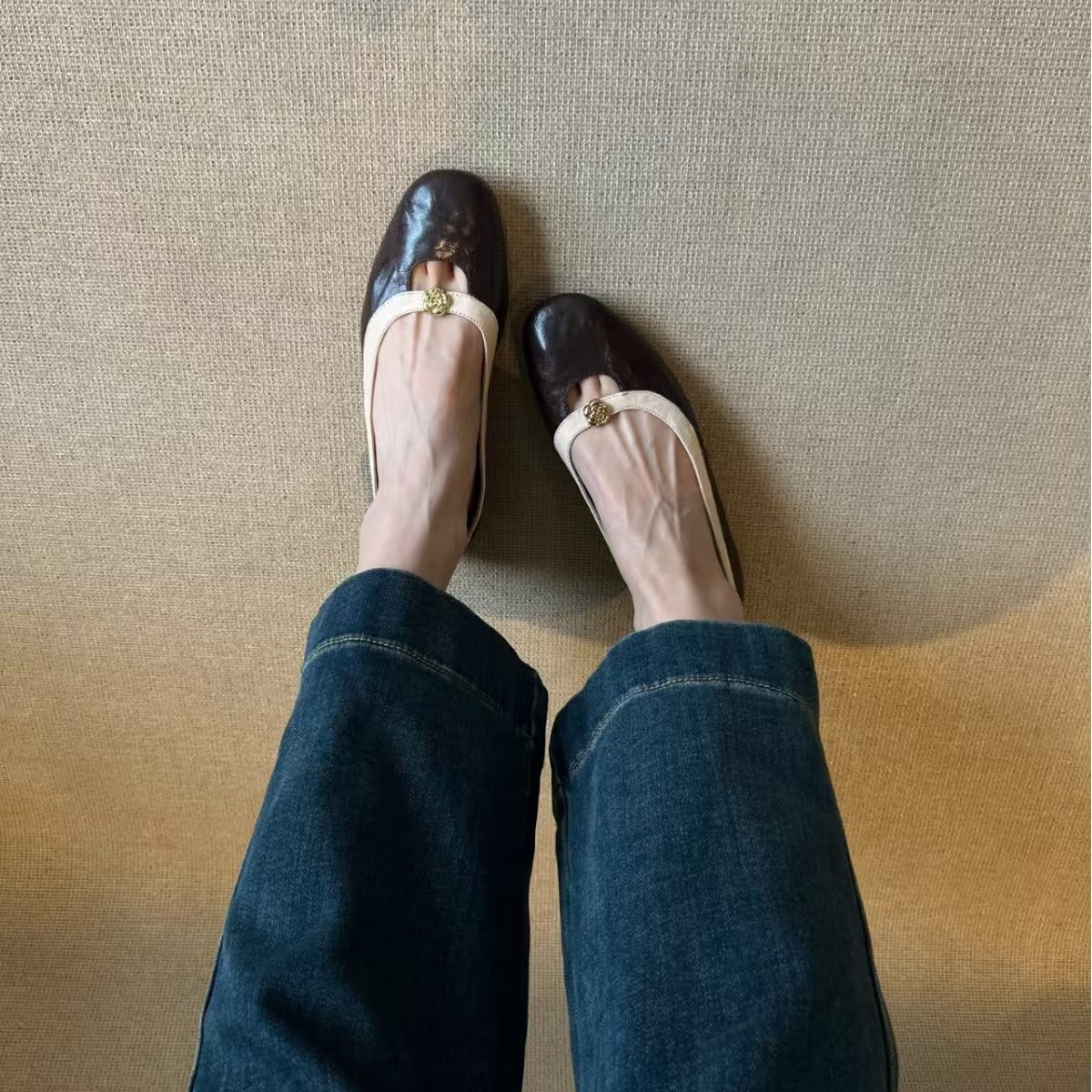 Damen Ballerinas Elegante Flats
