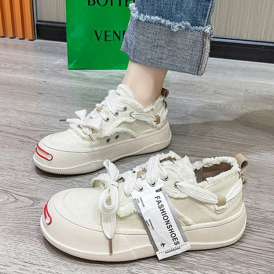 Damen Sneaker Modern Schnürschuhe Trendfarben - Norvielle