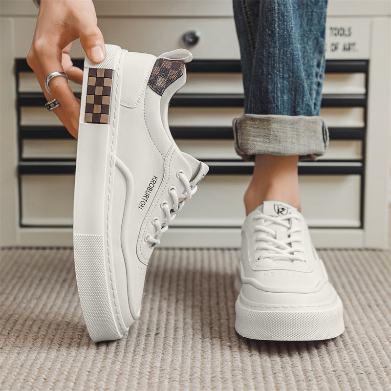 Damen Sneaker Sportlich Leder Laufsohle mit Dämpfung