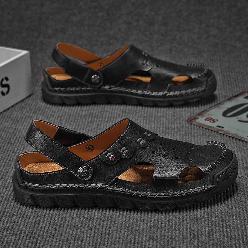 Damen Ledersandalen Atmungsaktives Leder