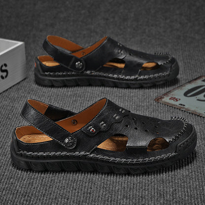 Damen Ledersandalen Atmungsaktives Leder