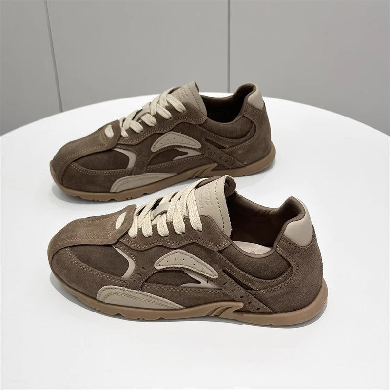 Damen Sneaker Weiches Wildleder Bequem Rutschfest