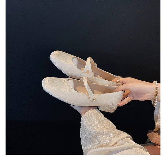 Damen Ballerinas Komfortschuhe Blumenmuster - Norvielle