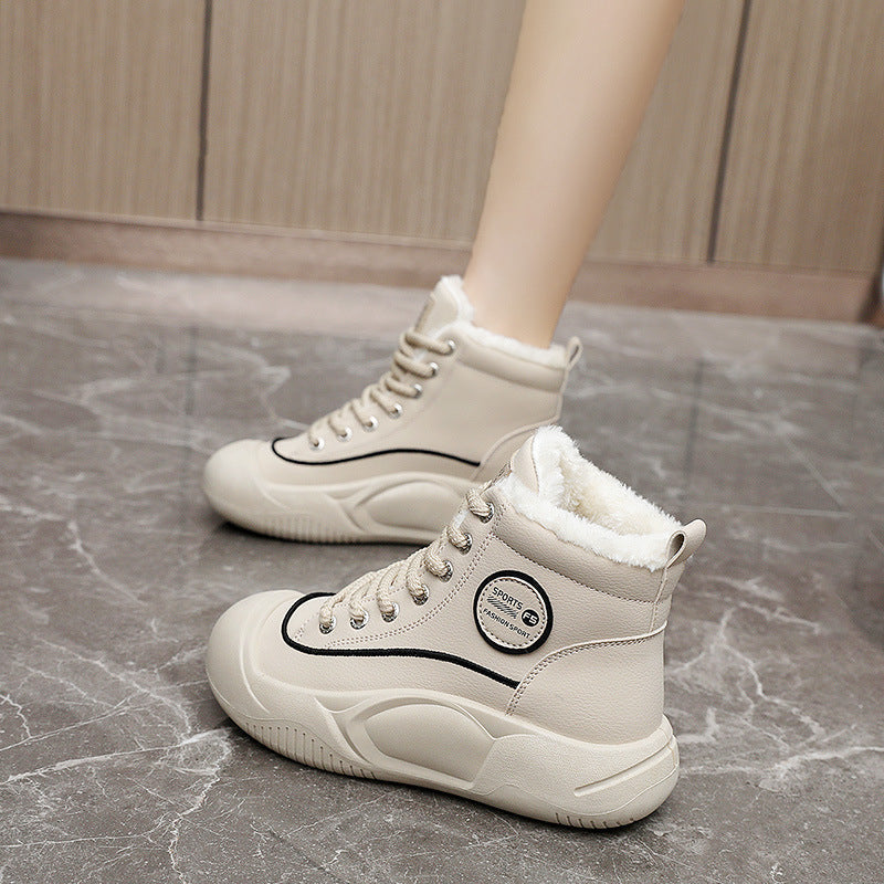 Damen Winter Sneaker Warm Isoliert Fleece Innenleben