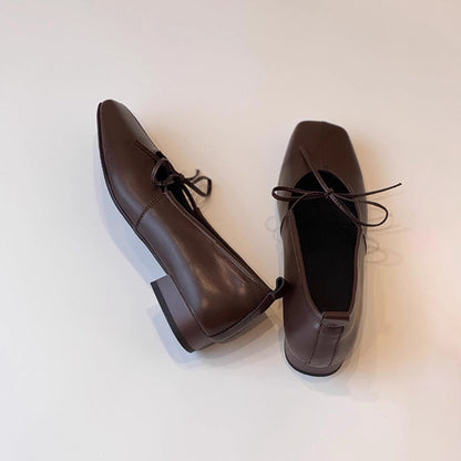 Damen Ballerinas Schnürung Elegant Bequem