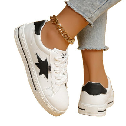 Damen Sneaker Sternenmuster Sportlich Komfortabel