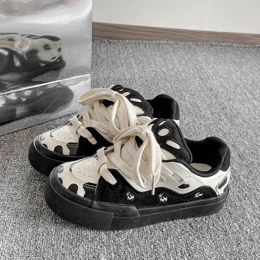 Damen Sneaker Tiermuster Rutschfest Schuhe