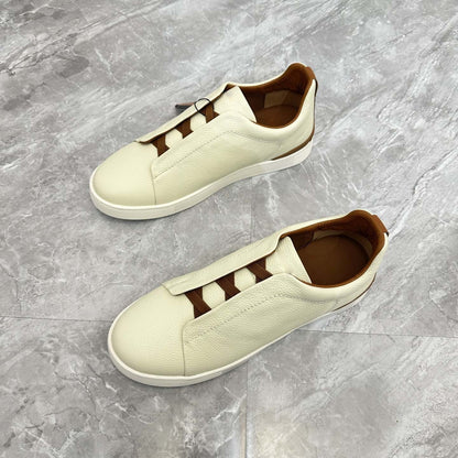 Damen Sneaker Slip-On Leder Rutschfest