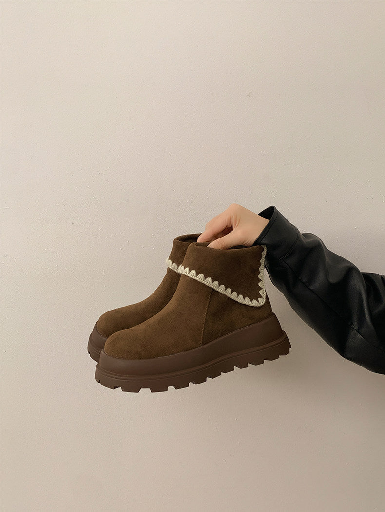 Damen Chelsea Boots Plateau Modern Schuhe