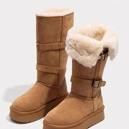 Damen Winterstiefel Weich Warm Innenfutter