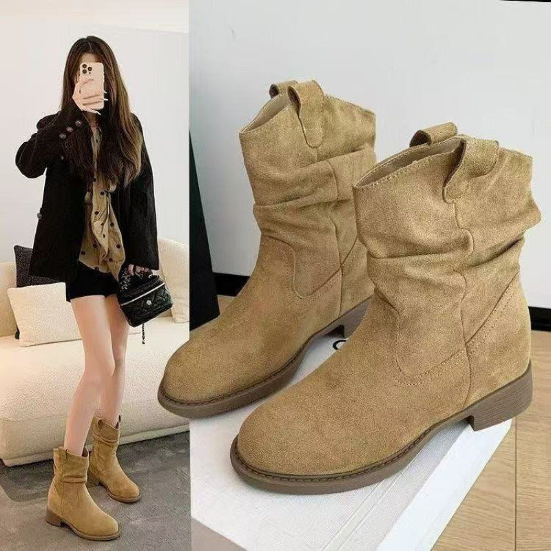 Damen Stiefeletten Weich Rutschfeste Sohle Bequem