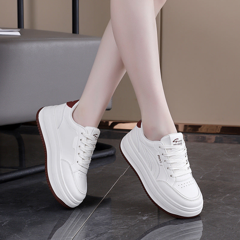 Damen Sneaker Plattform Sportlich Bequem
