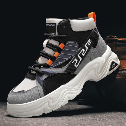 Damen High- Sneaker Sportlich Kontrastdesign Rutschfest