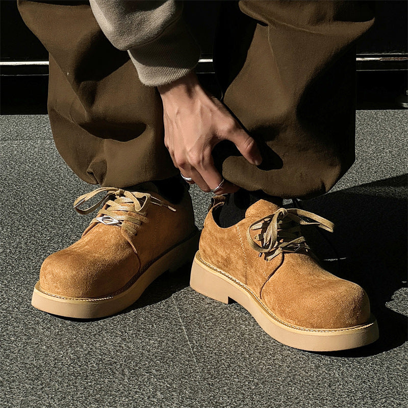 Damen Schnürschuhe Weiches Wildleder Stabile Sohle