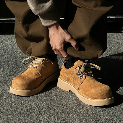 Damen Schnürschuhe Weiches Wildleder Stabile Sohle