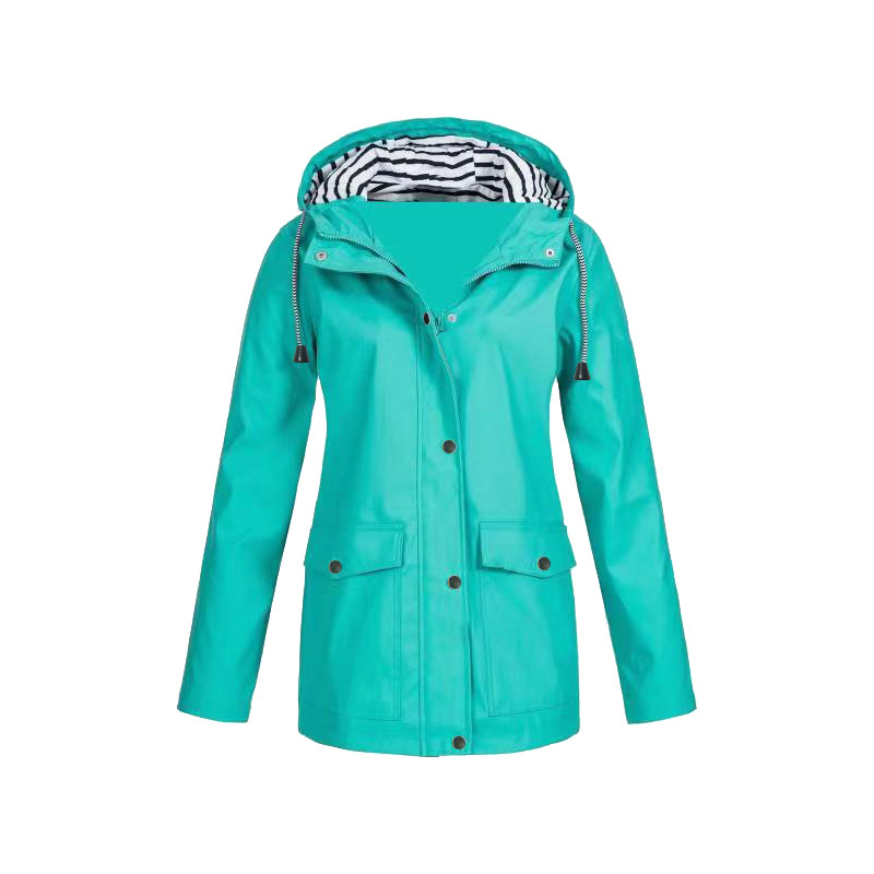 Damen Regenjacke Wasserdicht Mit Kapuze