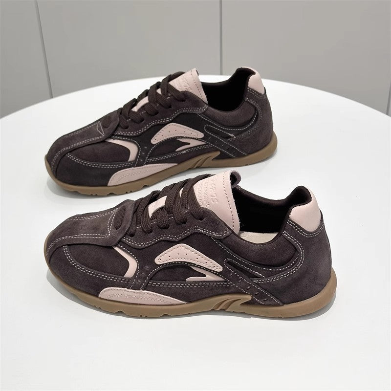 Damen Sneaker Weiches Wildleder Bequem Rutschfest