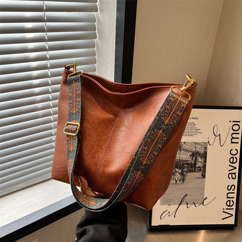 Damen Lederhandtasche Echtleder Vintage Classic